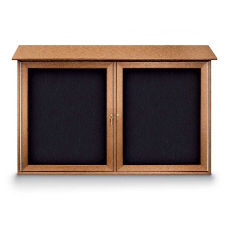 United Visual Products Indoor Enclosed Combo Board, 48"x36", Bronze Frame/Black & Apricot UVCB4836BZ-BLACK-APRICOT
